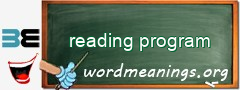 WordMeaning blackboard for reading program